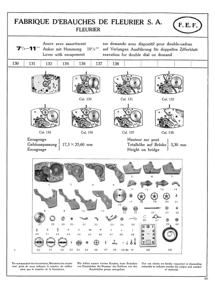 Ebauches SA 1935 typical page